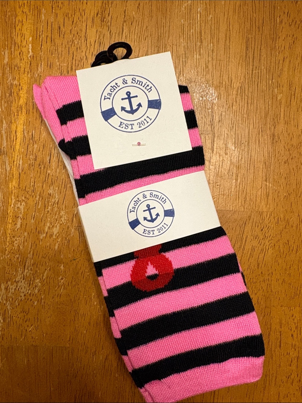 Yacht & Smith Pink Striped Breast Cancer Awareness Socks Size 9-11 Pack of 3